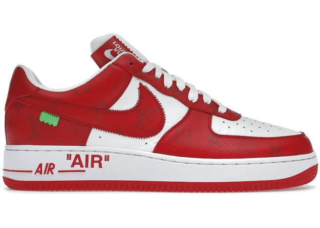 Air force 1 Low Louis Vuitton di Virgil Abloh Bianco Rosso 