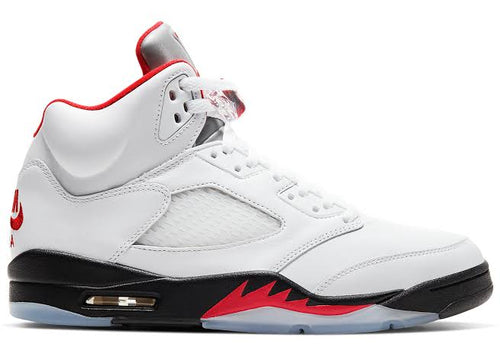 Jordan 5 Retro Fire Red Silver Tongue 