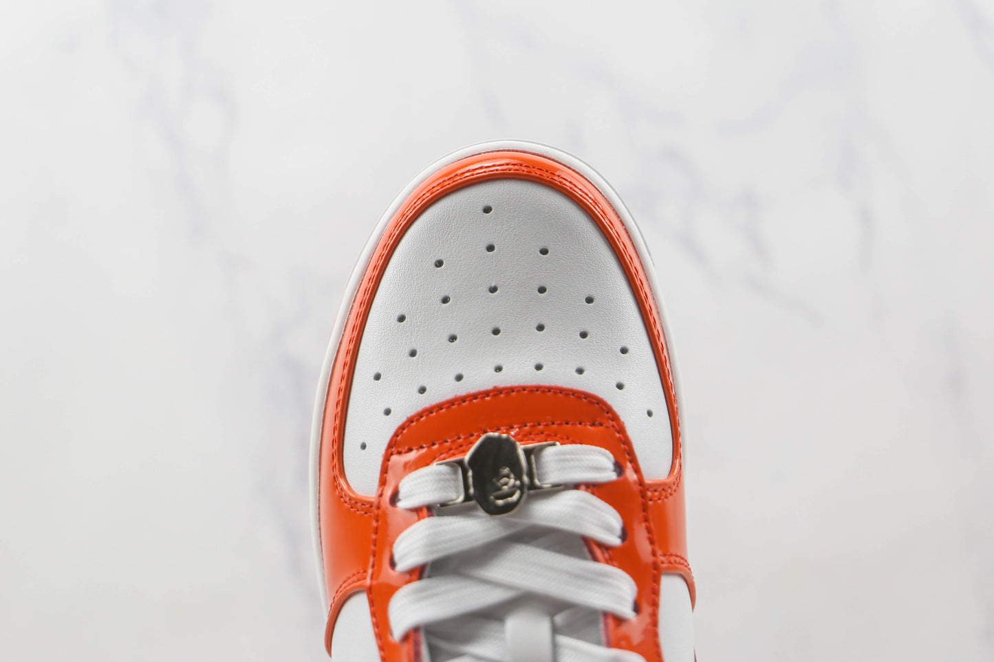 Bape Sta Patent Leather Orange White