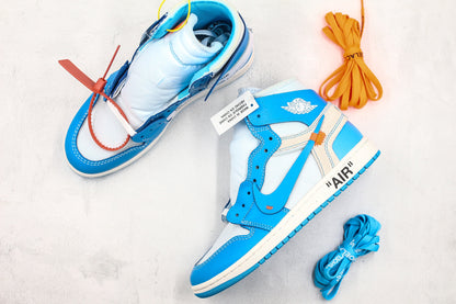 Jordan 1 Retro High Off-White Blu Università 