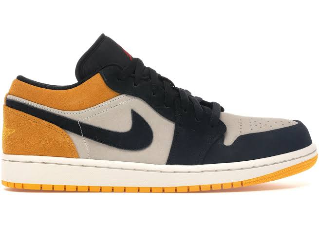 Jordan 1 Low University Gold Schwarz