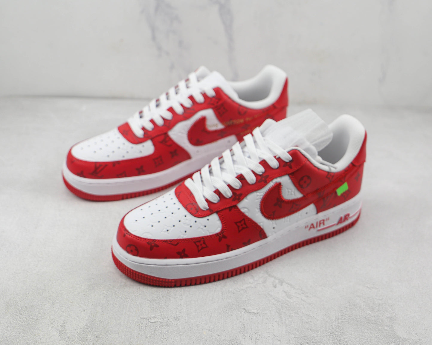 Air force 1 Low Louis Vuitton di Virgil Abloh Bianco Rosso 