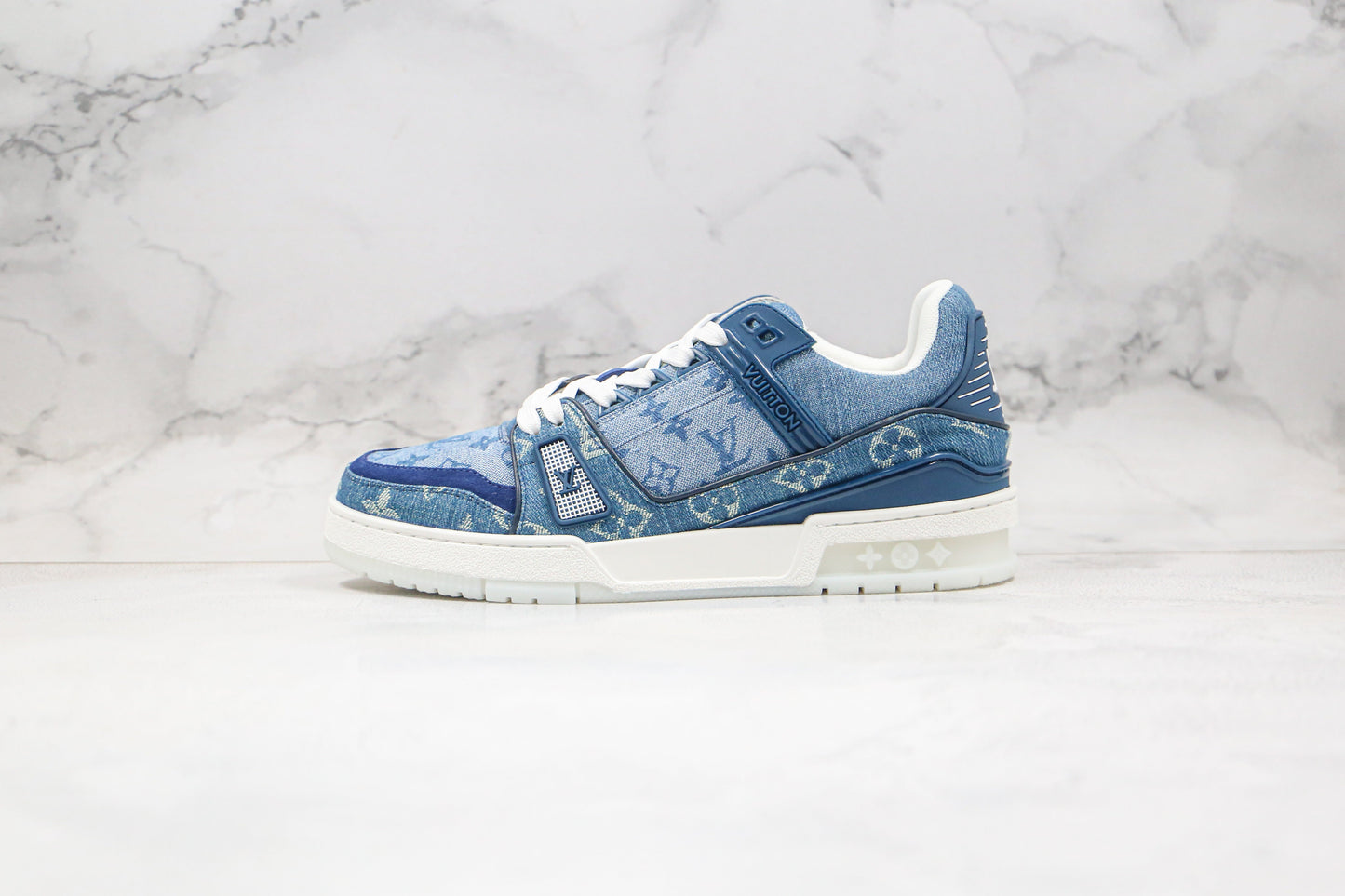 Louis Vuitton Trainer Sneaker Denim Monogramm