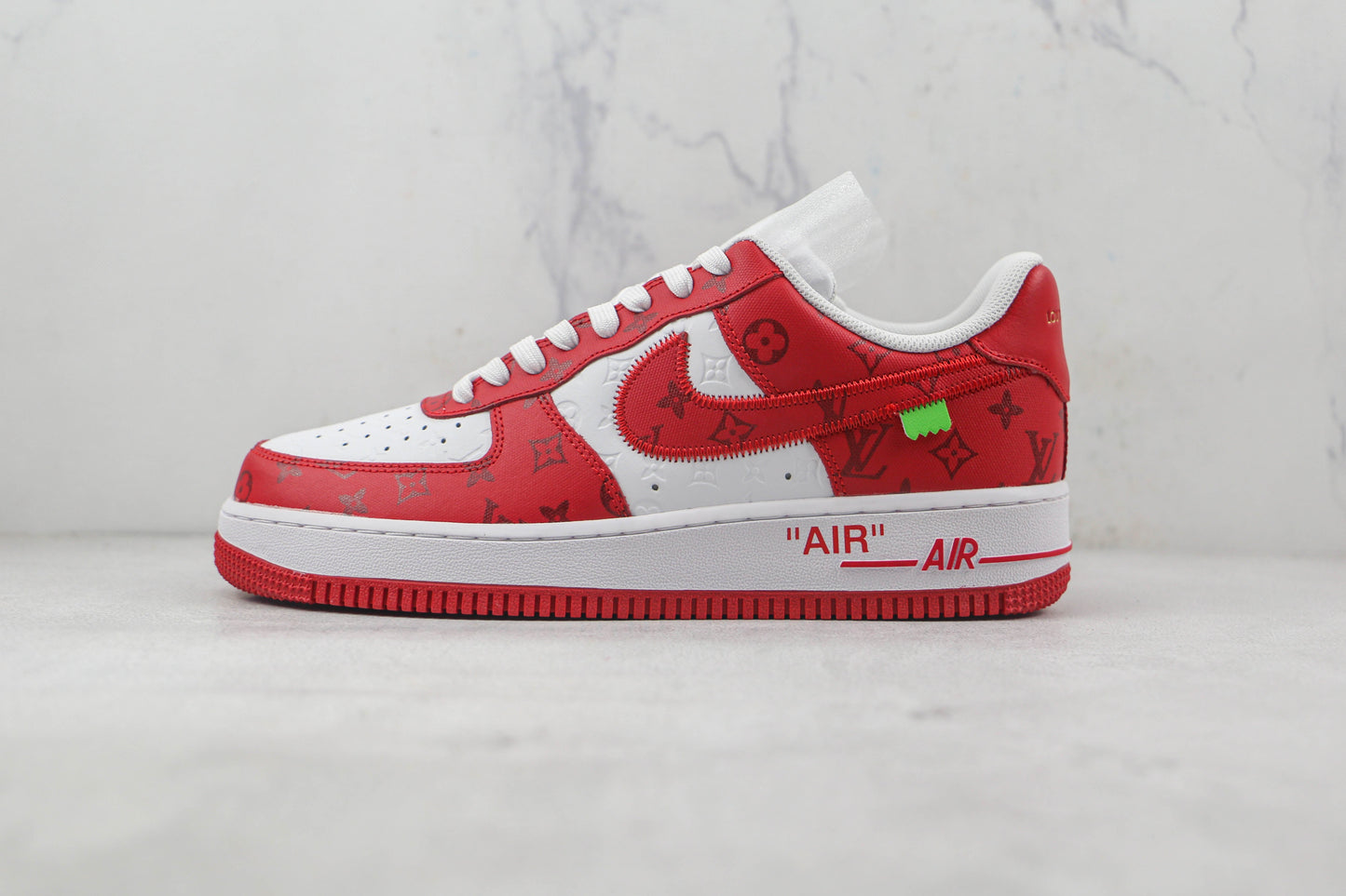 Air force 1 Low Louis Vuitton di Virgil Abloh Bianco Rosso 