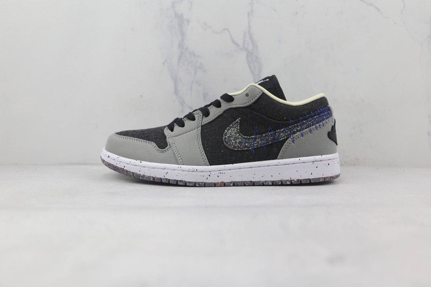 Jordan 1 Low SE Crater Schwarz Grau