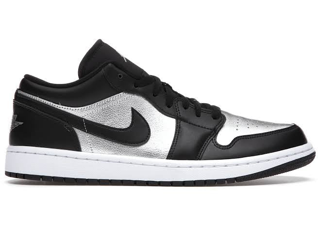 Jordan 1 Low Schwarz Metallic Silber