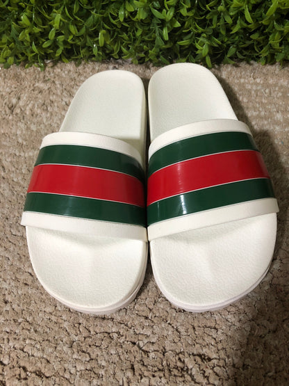 Gucci Web Slide Sandale Weiß 