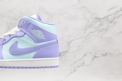 Jordan 1 Mid Lila Aqua