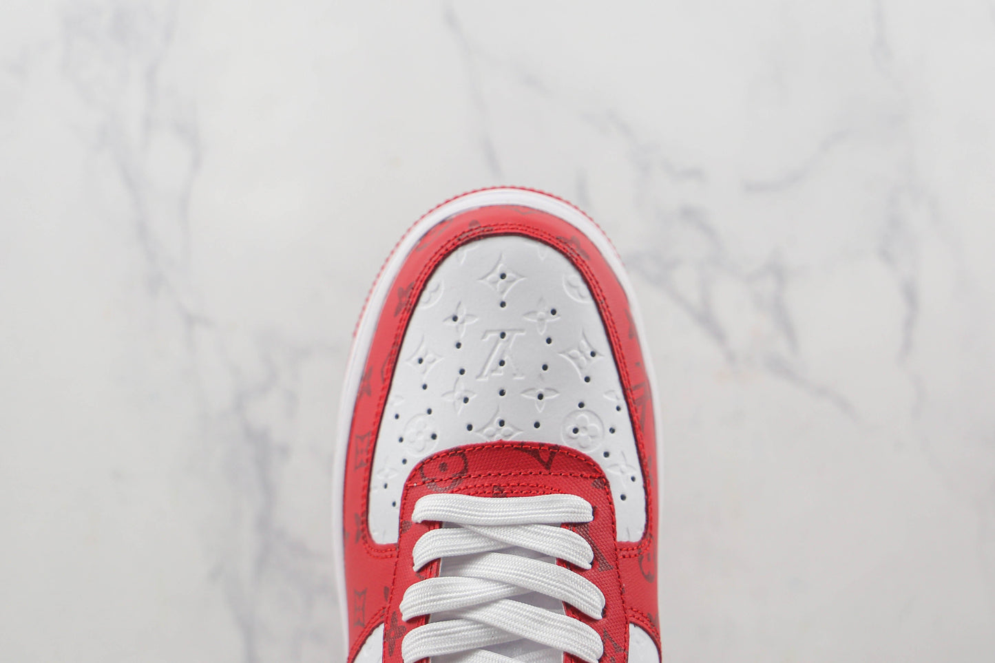 Air force 1 Low Louis Vuitton di Virgil Abloh Bianco Rosso 