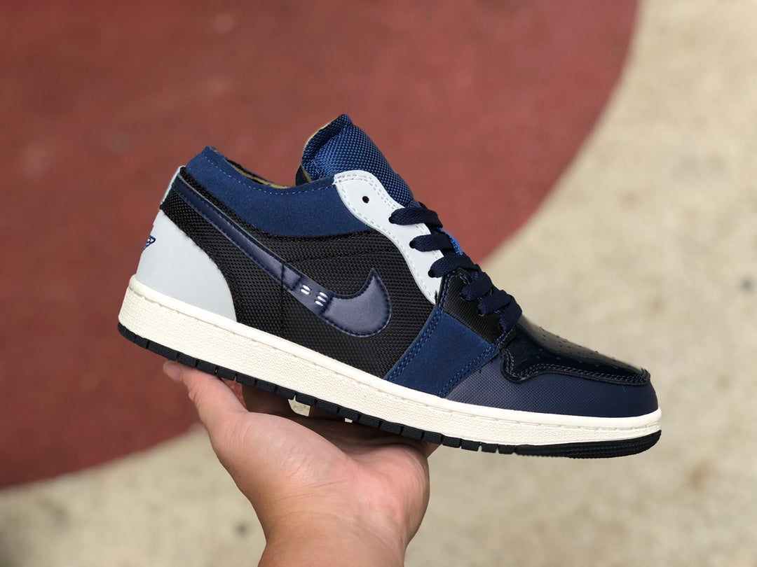 Jordan 1 Low SE Craft Obsidian Französisch Blau Aschgrau Schieferweiß