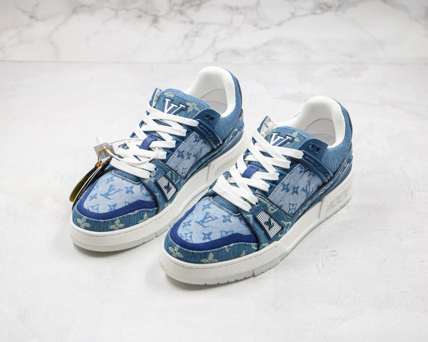 Louis Vuitton Trainer Sneaker Denim Monogramm