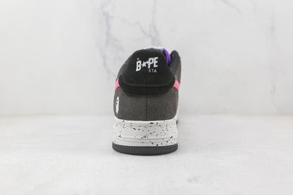 Bape Sta Schwarz Grau Rosa Wildleder