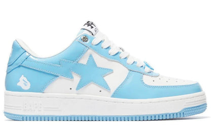 Bape Sta Patent Pelle Blu Bianco