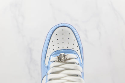 Bape Sta Patent Pelle Blu Bianco