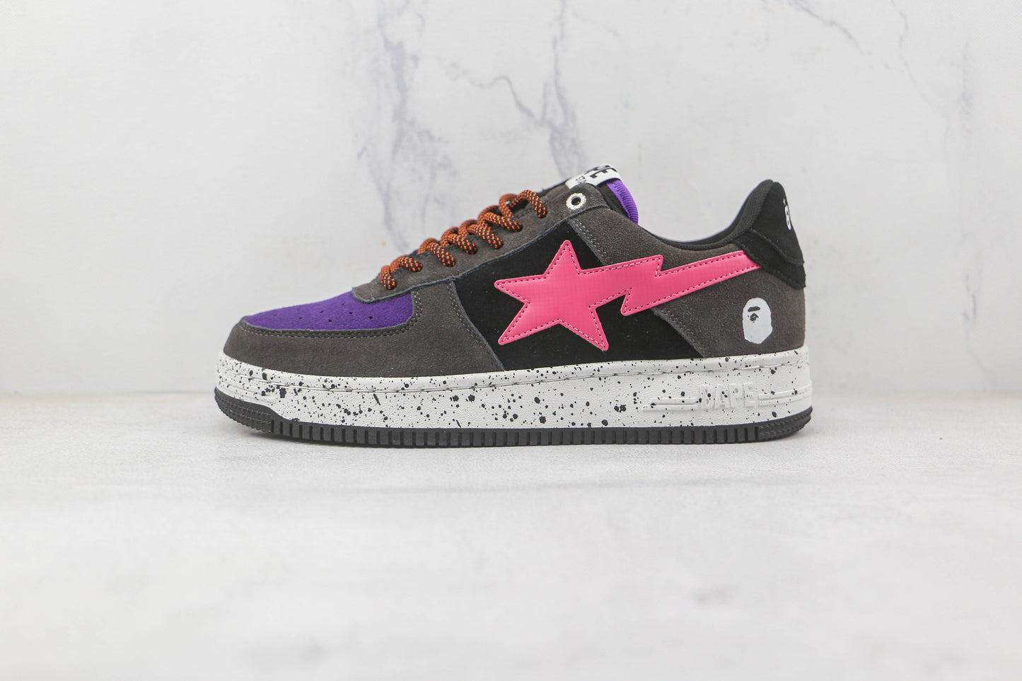 Bape Sta Schwarz Grau Rosa Wildleder