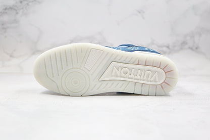 Louis Vuitton Trainer Sneaker Denim Monogram