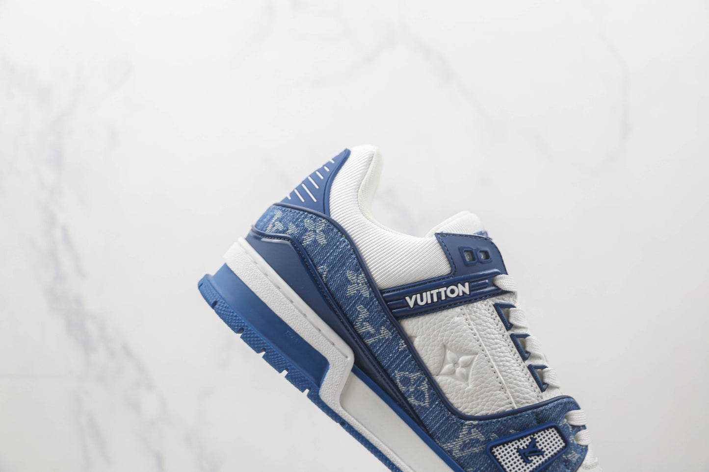 Louis Vuitton LV Trainer Monogram Denim White Blue