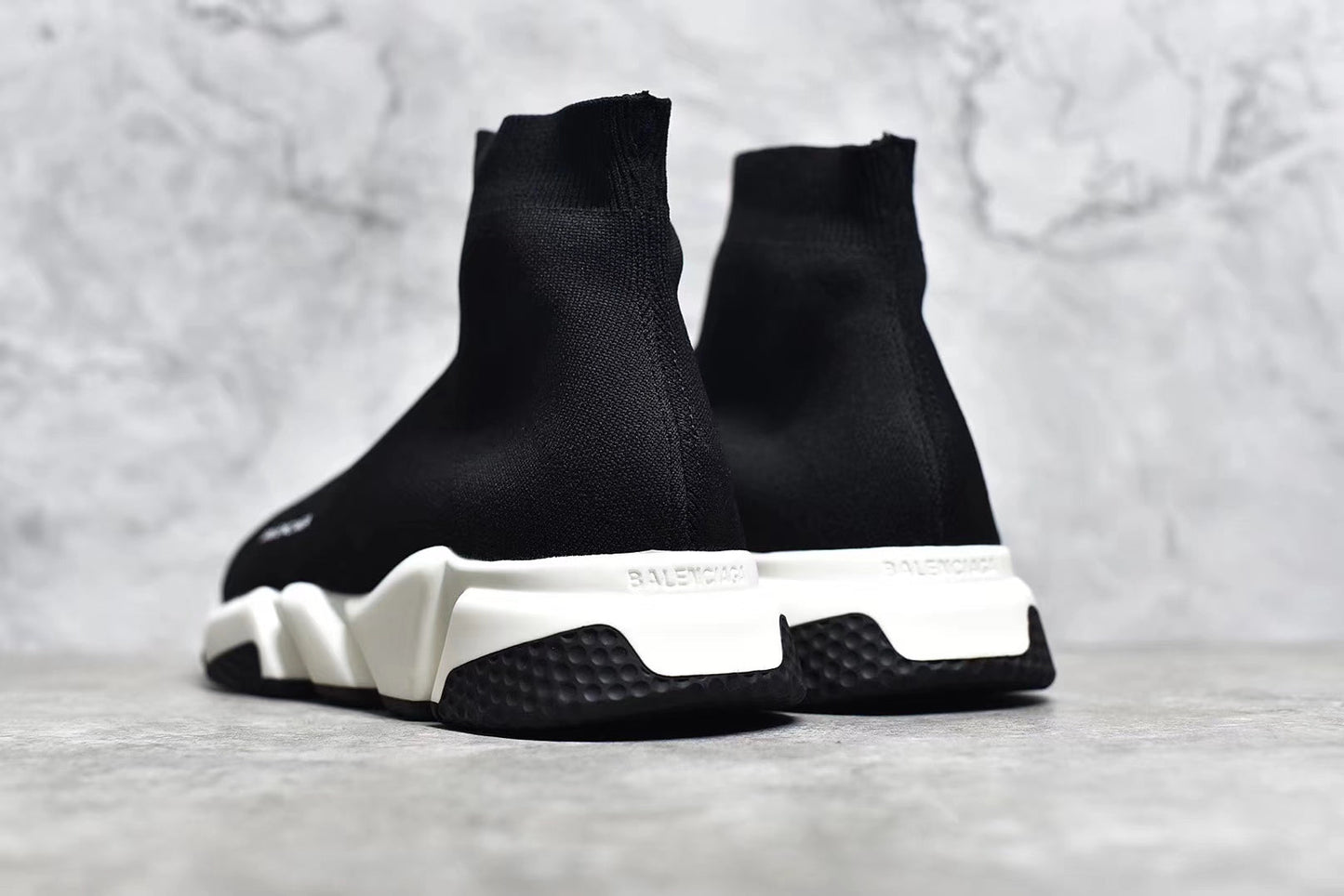 Balenciaga Speed ​​Recycelt Schwarz Weiß