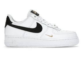 Nike Air Force 1 Essential Bianco Nero Oro 