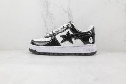 Bape Sta Patent Nero Bianco