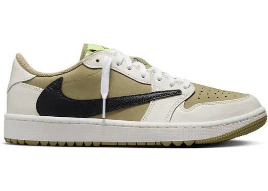 Jordan 1 Retro Low Golf Travis Scott Neutral Oliv