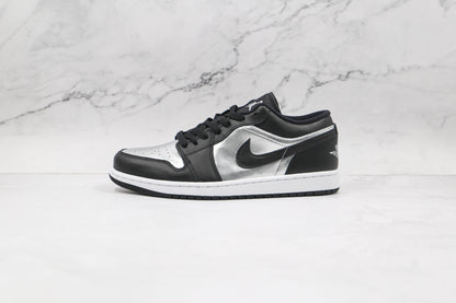 Jordan 1 Low Nero Argento Metallizzato 