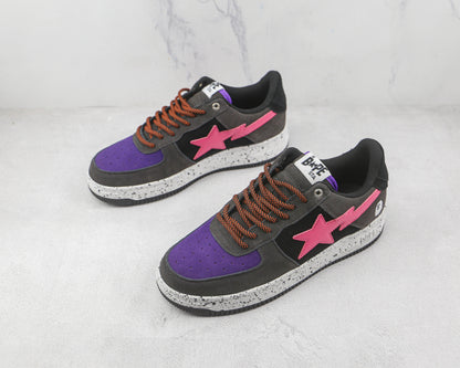 Bape Sta Schwarz Grau Rosa Wildleder