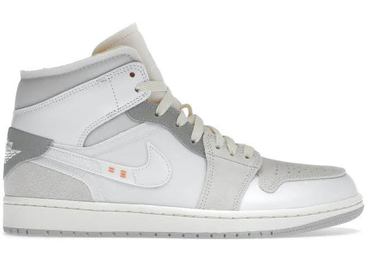 Jordan 1 Mid Craft Inside Out Bianco Grigio