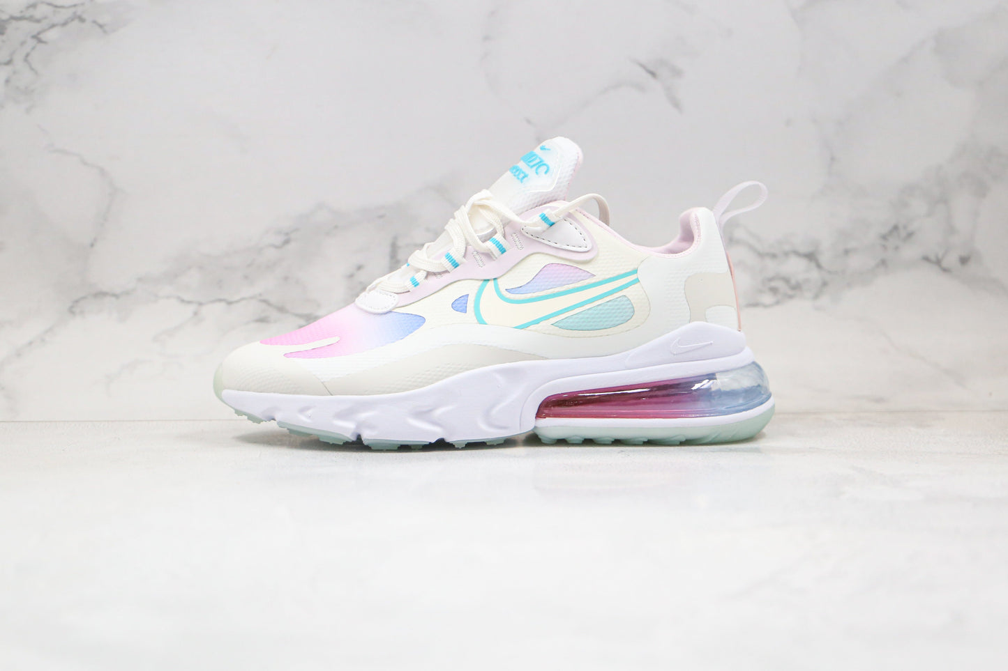 Nike Air Max 270 React Summit Weiß Gebleichtes Aqua