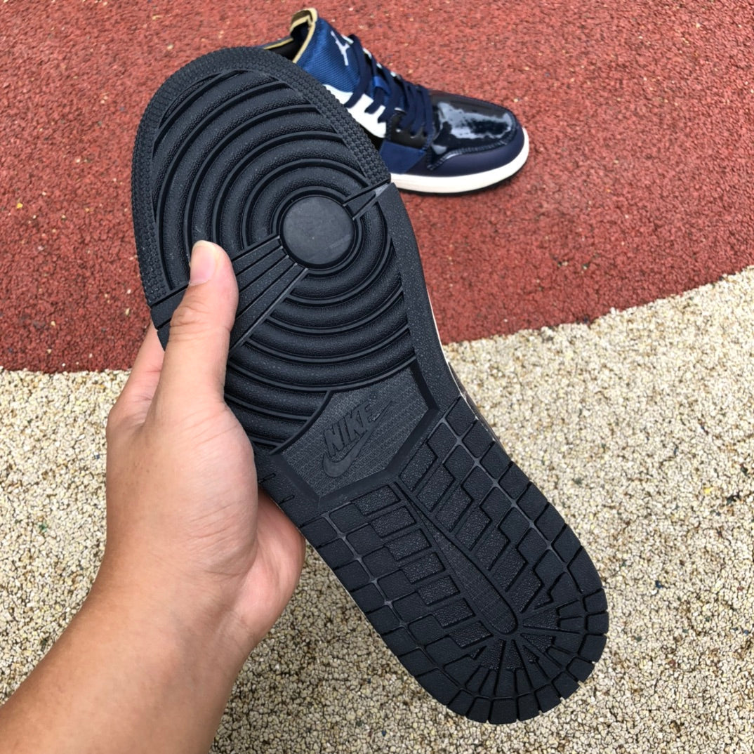 Jordan 1 Low SE Craft Obsidian Französisch Blau Aschgrau Schieferweiß