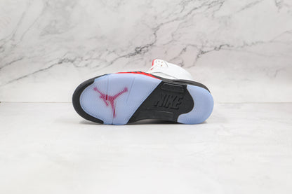 Jordan 5 Retro Fire Red Silver Tongue 