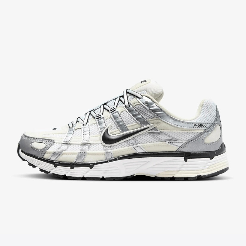 Nike P-6000 Coconut Milk White Metallic Silver