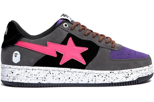 Bape Sta Nero Grigio Rosa Scamosciato 