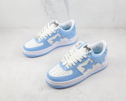 Bape Sta Lackleder Blau Weiß