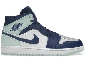 Jordan 1 Mid Mystic Navy Menta Schiuma