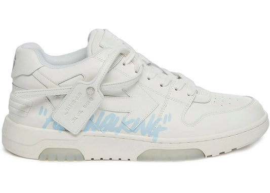 OFF-WHITE Out Of Office "OOO" Low Tops Per Camminare Bianco Azzurro 2021 