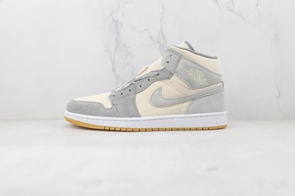 Jordan 1 Mid SE Kokosmilch Partikelgrau