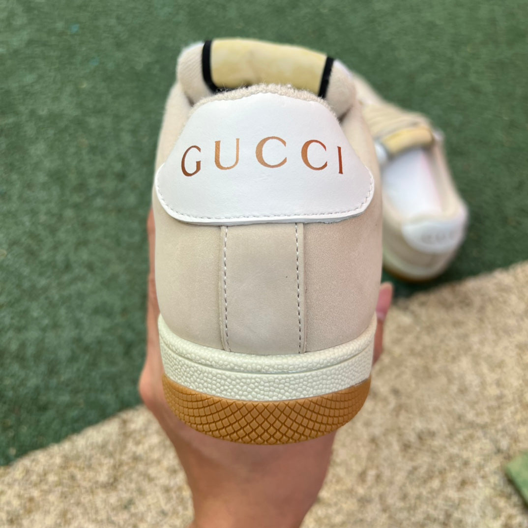 Gucci Screener Crema Pelle